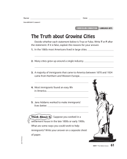 Grade 5 - The Truth about Growing Cities