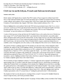 Civil war in north-Libyan, French and Za&iuml;rean involvement