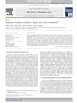 Targeting chromatin remodelers: Signals and search mechanisms