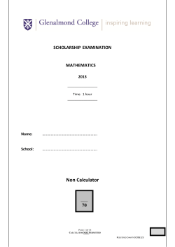 Mathematics - Glenalmond College