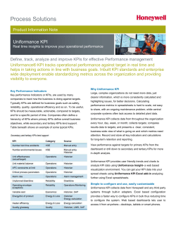 Uniformance_KPI_PIN - Honeywell Process Solutions