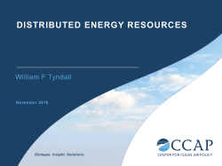 DISTRIBUTED ENERGY RESOURCES