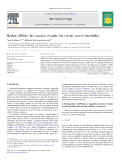 Halogen diffusion in magmatic systems: Our current