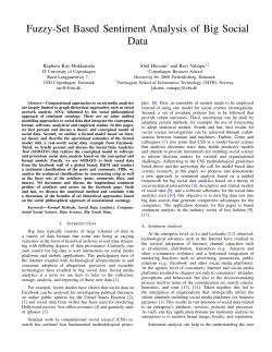 Fuzzy-Set Based Sentiment Analysis of Big Social Data