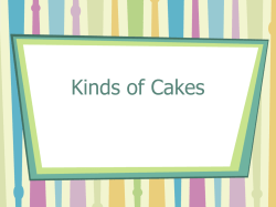 Kinds of Cakes