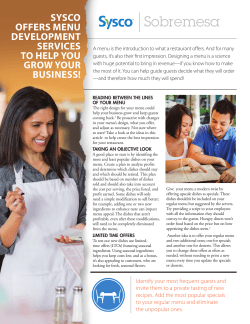 Sysco Menu Services