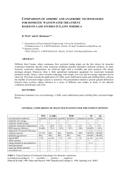 comparison of aerobic and anaerobic technologies for