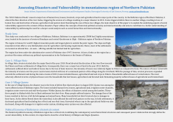 Assessing Disasters and Vulnerability in mountainous