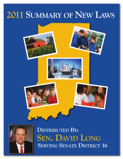 2011 Summary of New LawS - Indiana Chamber of Commerce