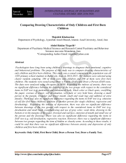 Comparing Drawing Characteristics of Only Children and First Born