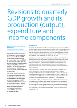Revisions to quarterly GDP growth and its production (output