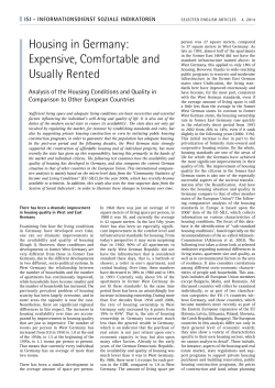 Housing in Germany: Expensive, Comfortable and Usually