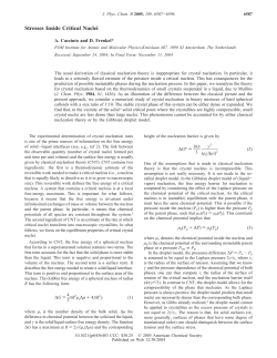 Stresses Inside Critical Nuclei