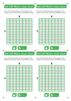 8x8 LED Matrix cheat sheet