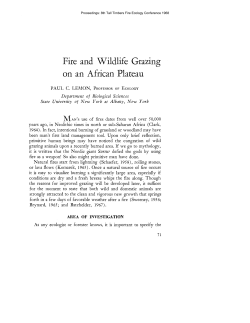 Fire and Wildlife Grazing on an African Plateau
