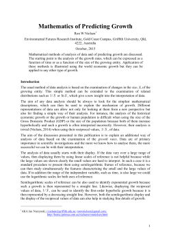 Mathematics of Predicting Growth