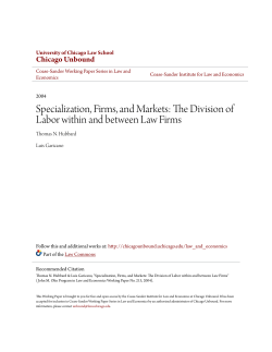 The Division of Labor within and between Law Firms
