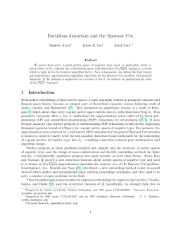 Euclidean distortion and the Sparsest Cut