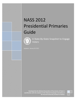 NASS 2012 Presidential Primaries Guide