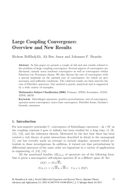 Large Coupling Convergence: Overview and New Results