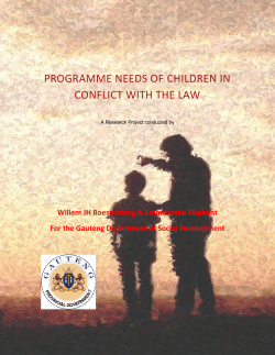 Research report on children in conflict with the law
