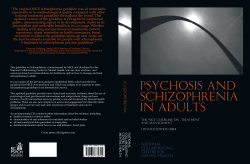 PSYCHOSIS and Schizophrenia in adults