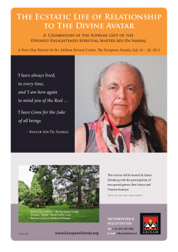 The Ecstatic Life of Relationship to The Divine Avatar