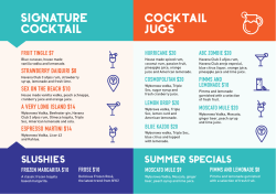 signature cocktail cocktail jugs
