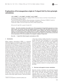 Explanation of ferromagnetism origin in N
