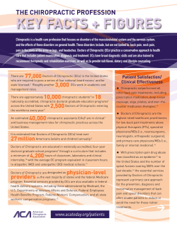 The Chiropractic Profession Key Facts + Figures