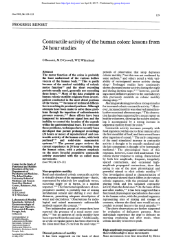 Contractile activity of the human colon: lessons