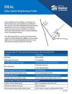 Dallas Habitat Neighborhood Profile