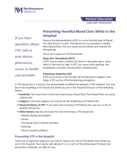 Preventing Harmful Blood Clots While in the Hospital
