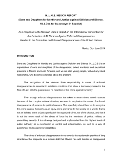H.I.J.O.S. MEXICO REPORT (Sons and Daughters for Identity and