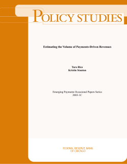 Estimating the Volume of Payments-Driven Revenues