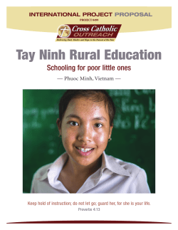 Tay Ninh Rural Education - Cross Catholic Outreach