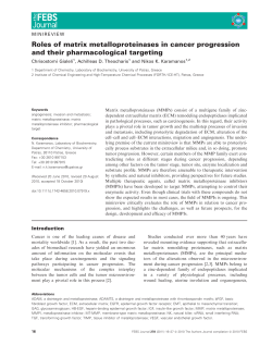 Roles of matrix metalloproteinases in cancer progression and their
