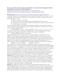 Even more evidence for the emptiness of plurality