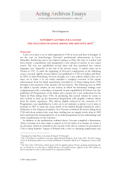 Flavia Pappacena_Noverre`s Lettres sur la Danse