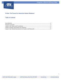 Profile: The Council on American Islamic Relations Table of contents