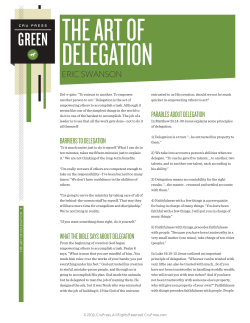 The Art of Delegation
