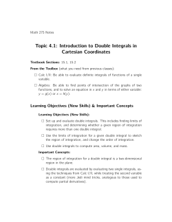 Double Integrals, Introduction - Math