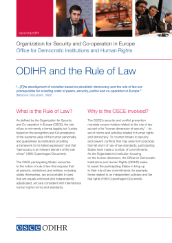 ODIHR and the Rule of Law