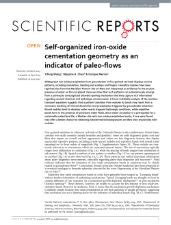 Self-organized iron-oxide cementation geometry as an indicator of