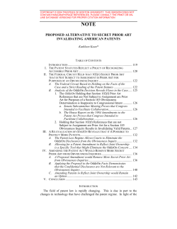 proposed alternative to secret prior art invalidating american patents