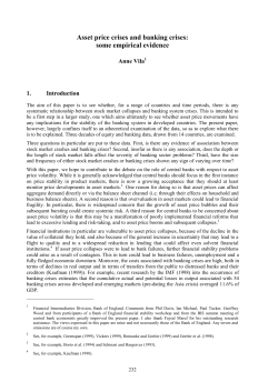 Asset price crises and banking crises: some empirical evidence