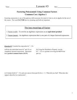 alg1 CC Factoring shortened