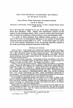 THE NON-SPORING ANAEROBIC BACTERIA IN HUMAN FAECES