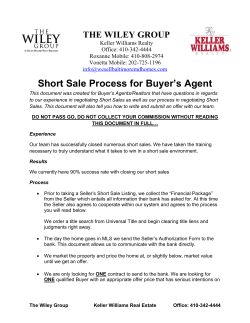 Short Sale Process for Buyer`s Agent