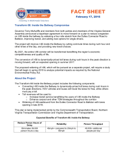 fact sheet - Transform 66 Inside the Beltway